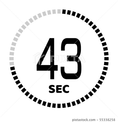 The  seconds, stopwatch icon 55338258