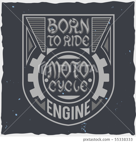 Vintage label design with lettering composition 55338333