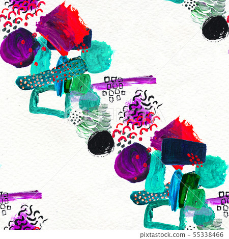 Seamless pattern made by hand drawn paint strokes. Seamless pattern made by hand drawn paint strokes. 55338466