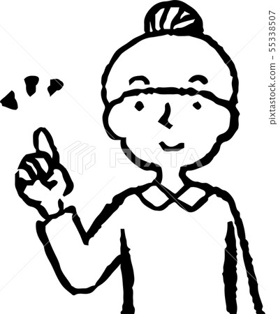 婦女媽媽主婦上身姿勢表情 婦女媽媽主婦上身姿勢表情 55338507