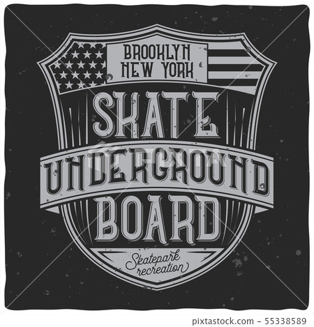 Vintage label design with lettering composition 55338589