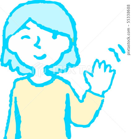 婦女媽媽主婦上身姿勢表情 婦女媽媽主婦上身姿勢表情 55338688