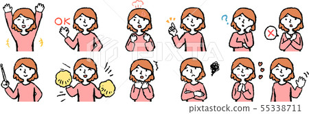 Woman mom housewife upper body pose facial expression Woman mom housewife upper body pose facial expression 55338711