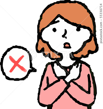 婦女媽媽主婦上身姿勢表情 55338714