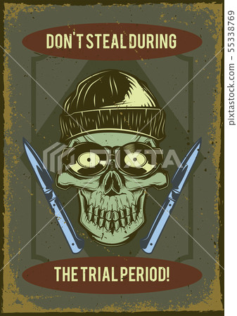 illustration of a thief's skull with lock picks illustration of a thief's skull with lock picks 55338769