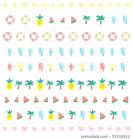 Summery decoration line Summery decoration line 55338912