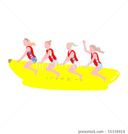 Women on banana boat 55338918
