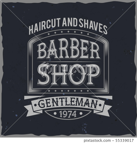 Vintage label design with lettering composition Vintage label design with lettering composition 55339017