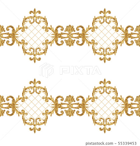 Baroque golden elements ornamental seamless Baroque golden elements ornamental seamless 55339453