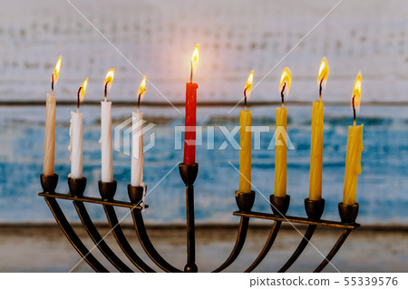 Chanukah Menorah Chanukiah Jewish holiday Chanukah Menorah Chanukiah Jewish holiday 55339576