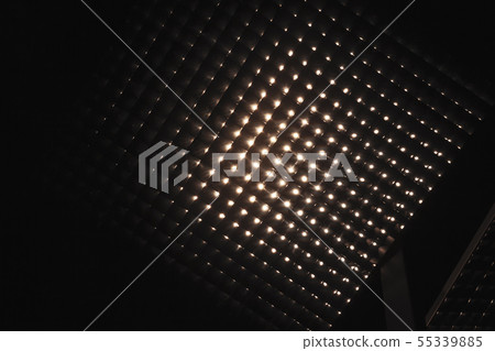 Square cellular lamp reflector, close-up Square cellular lamp reflector, close-up 55339885