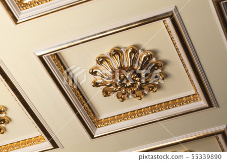 Ceiling decoration with square frames 55339890