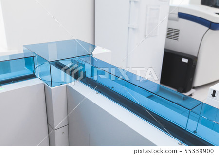 Tray of pre-analytical system. Clinical lab Tray of pre-analytical system. Clinical lab 55339900