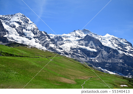 From Kleine Scheidegg to Monch, Jungfrau and Silverhorn From Kleine Scheidegg to Monch, Jungfrau and Silverhorn 55340413