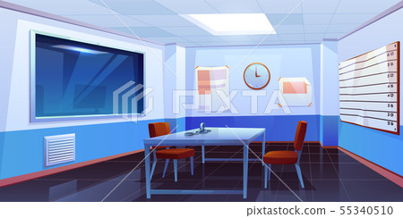 Interrogation room in police station interior Interrogation room in police station interior 55340510