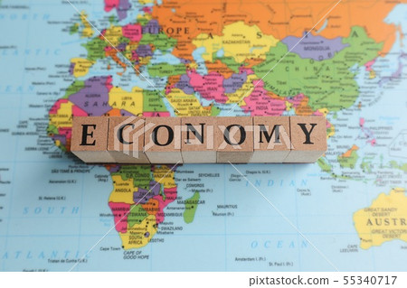 Alphabet letter block and world map Alphabet letter block and world map 55340717