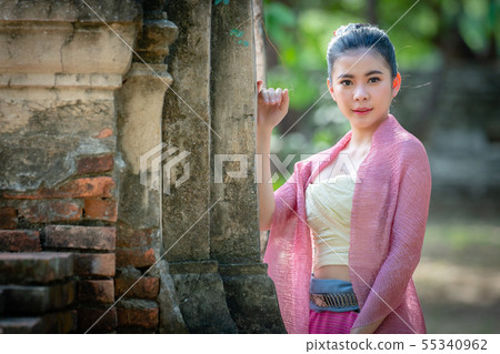 portrait women in thai traditional costumes portrait women in thai traditional costumes 55340962