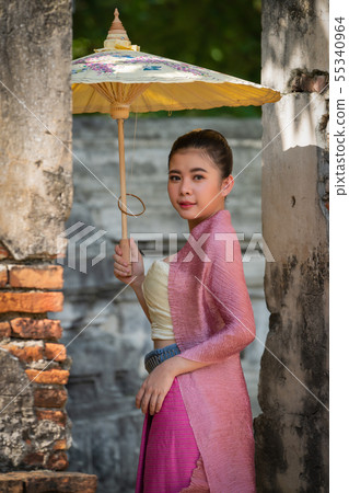 portrait women in thai traditional costumes portrait women in thai traditional costumes 55340964