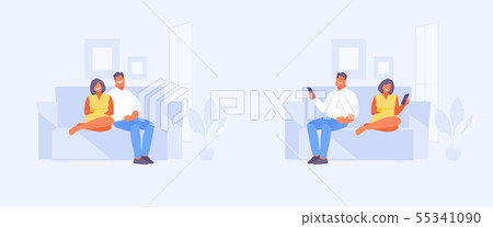 Couple together and separately vector Couple together and separately vector 55341090