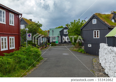 Old town of capital city of Torshavn. Typical Old town of capital city of Torshavn. Typical 55341662