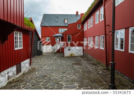 Old town of capital city of Torshavn. Typical Old town of capital city of Torshavn. Typical 55341673
