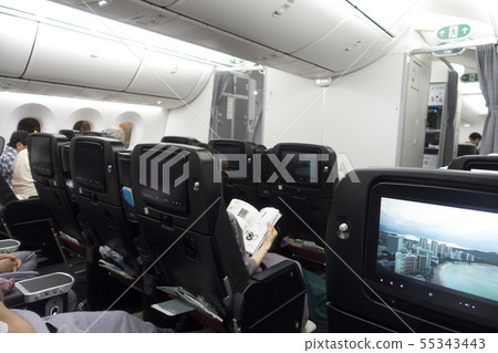 Inside the plane of an airplane 55343443