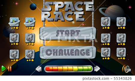 Space race game background Space race game background 55343826