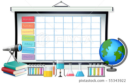 Timetable school planning with characters Timetable school planning with characters 55343922