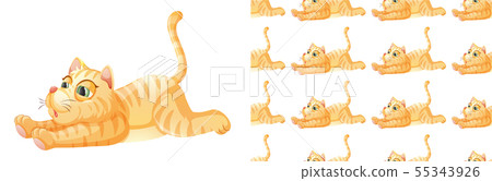 Seamless and isolated animal pattern cartoon Seamless and isolated animal pattern cartoon 55343926