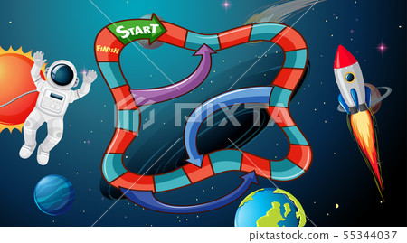 Space board game background Space board game background 55344037