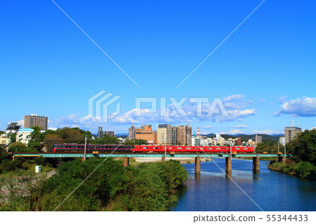 Townscape and Meitetsu Train of Okazaki City Townscape and Meitetsu Train of Okazaki City 55344433