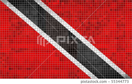 Mosaic Flag of Trinidad and Tobago 55344773