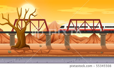 Western desert themed scene in nature 55345508