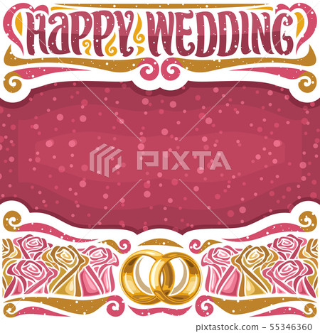 Vector poster for Wedding 55346360