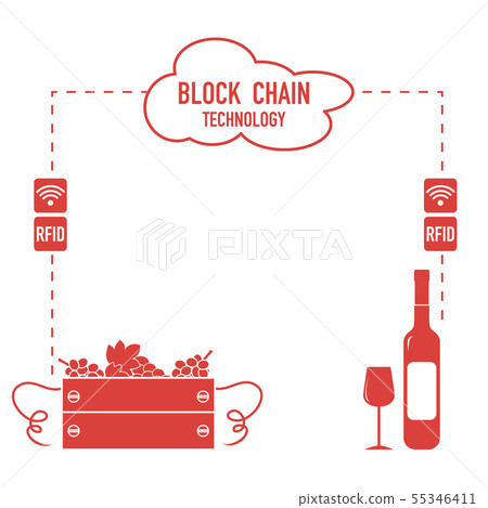 Blockchain RFID technology. Winemaking. Blockchain RFID technology. Winemaking. 55346411