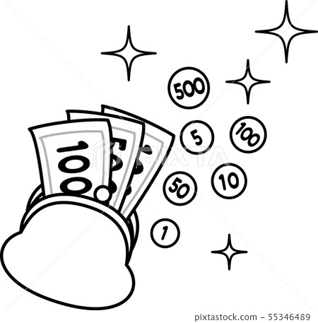 coins clip art coloring pages