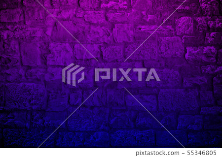Neon colored Limestone brick wall Neon colored Limestone brick wall 55346805