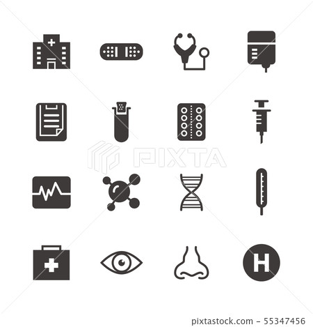 Hospital icon Hospital icon 55347456