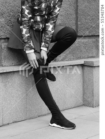 Hessian boots on sports soles. 55348784