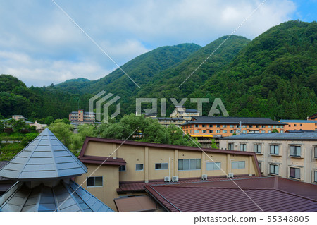 Village of the day god hot spring starry sky 55348805