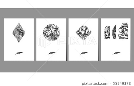 Nature brochure cover design templates collection. 55349378