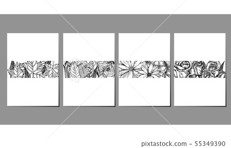 Nature brochure cover design templates collection. 55349390