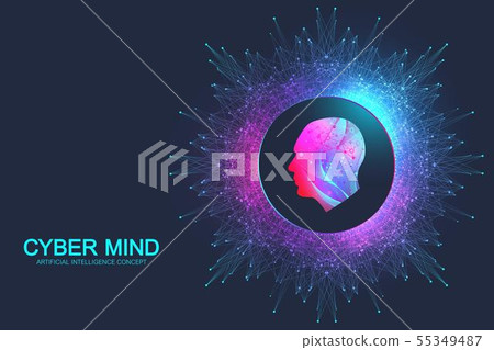 Cyber mind and Artificial Intelligence concept.... - Stock Illustration ...
