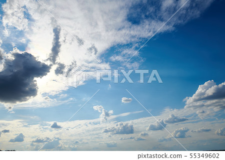 Dark blue sky with clouds for background or Dark blue sky with clouds for background or 55349602