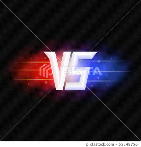 Versus icon with flares Versus icon with flares 55349750