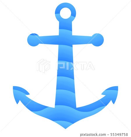 Blue anchor icon Blue anchor icon 55349758