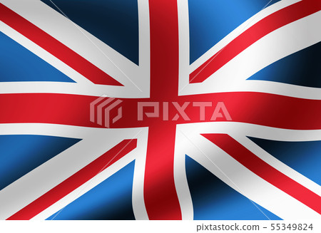 Shiny satin-style flag illustration (UK, UK, UK) 55349824