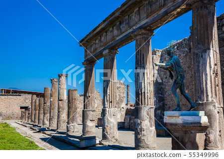 Ruins of Temple of Apollo in Pompeii 55349996