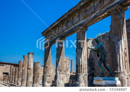 Ruins of Temple of Apollo in Pompeii 55349997