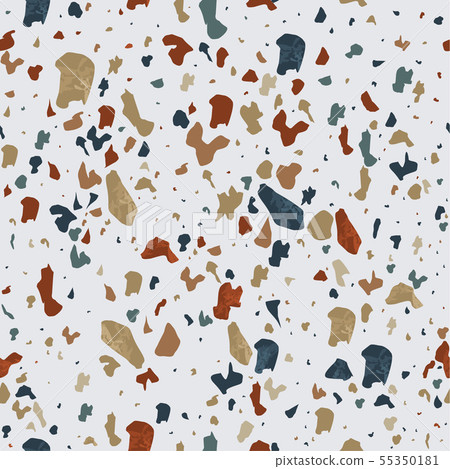 White terrazzo seamless pattern stone background 55350181